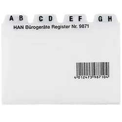 HAN Karteikartenregister A-Z transparent für DIN-A7-Karteikästen