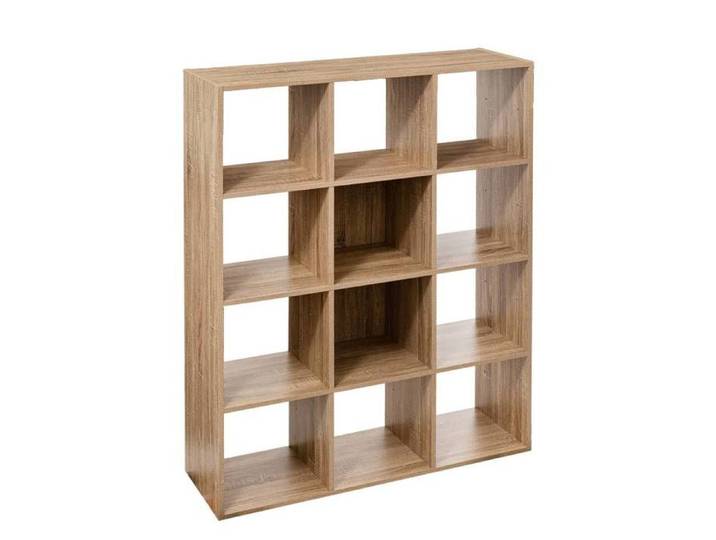 Étagère 12 cases effet chêne naturel  Mix 'n Modul
