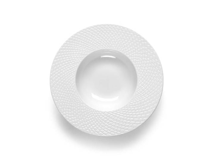 MÉDARD DE NOBLAT - Assiette creuse - D20 cm - Sherane - Porcelaine - Lot de 6 - Blanc