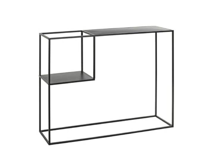 möbelando Konsole >47518< in schwarz, Metall - 100x80x30cm (BxHxT)