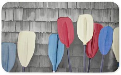 "Stupell USA Boat Paddles Printed Anti-Fatigue Floor Mat, design by Kim Allen, 30""x18"""