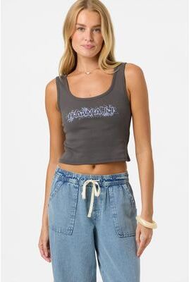 O'Neill s Lux Hawaii Scoopneck Tank Top in Washed Black, Size XS