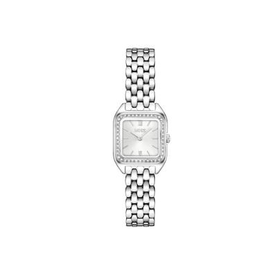 Quarzuhr BOSS "MAE PETITE", silber (silberfarben), Armbanduhren, Damen, Quarzuhr, Armbanduhr, Damenuhr, Edelstahlarmband, analog, Glaskristalle