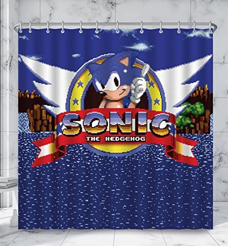 Fizz Creations Sonic The Hedgehog Douchegordijn - Multicolours - 180 x 180 cm