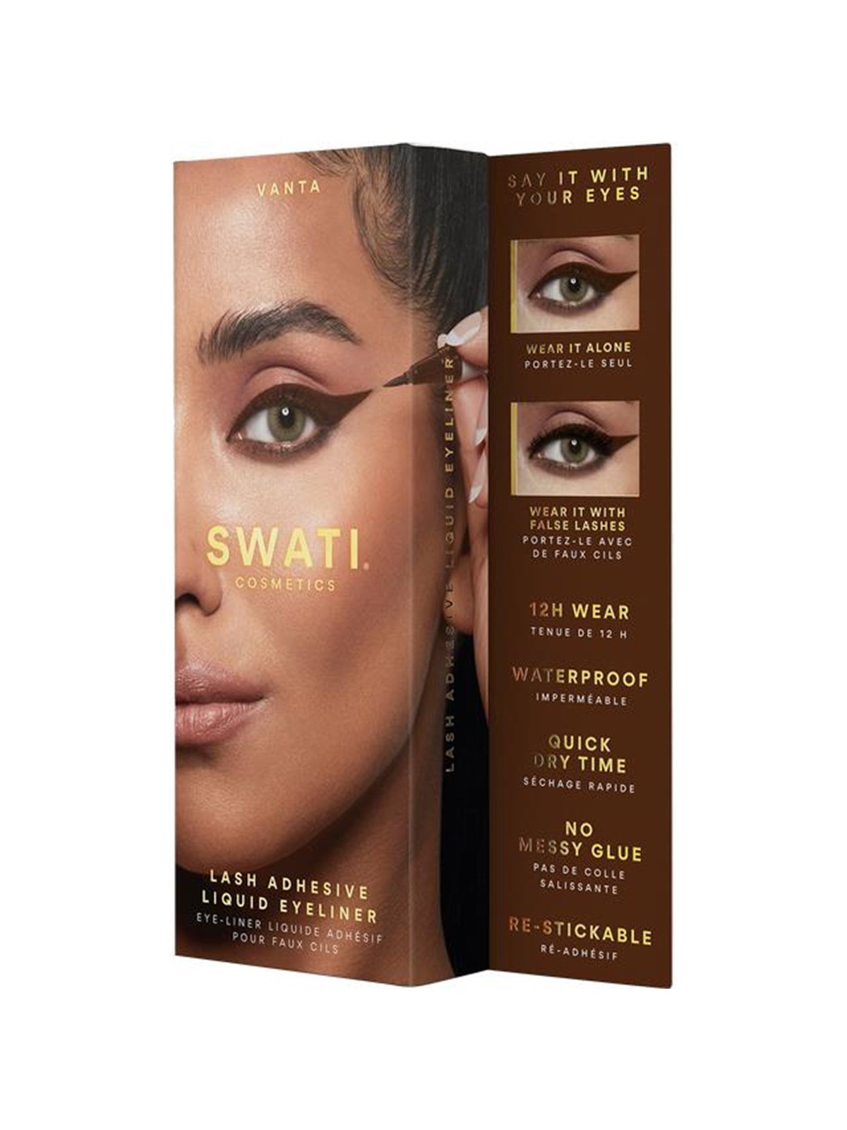 SWATI VANTA Lash Adhesive Liquid Eyeliner Brown