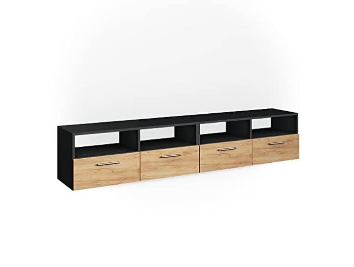 Vicco Lowboard Diego , Anthrazit, 190 x 38 cm geeignet als TV-Untergestell mit offenen Ablageflächen