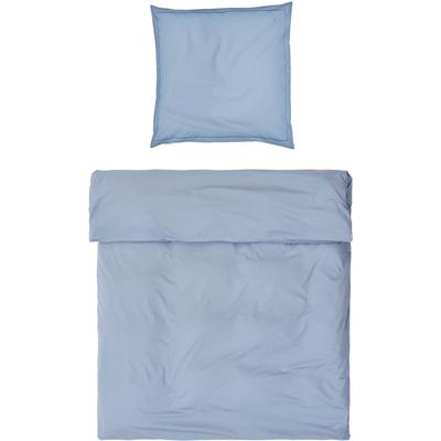 Bettwäsche MÖVE "Möve Luxury Bettwäsche Set", blau (light blau), B/L: 135cm x 200cm, Satin, B/L: 80cm x 80cm, 2 Stk., Satin, Obermaterial: 100% Baumwolle, Bettwäsche, Bettwäsche, mit elegantem Zierstick