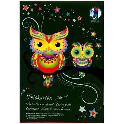 URSUS Fotokarton-Block 'Sonderedition - Intensiv' (300 g/m²), DIN A4, 10 Blatt sortiert in 10 Farben