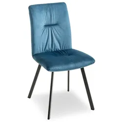 2er-Set BOOOM Stuhl Lee Stoff Blau Dunkelblau