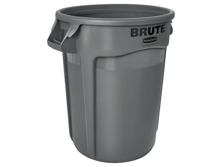 Rubbermaid Commercial Products Brute Behälter mit Luftkanälen Robuster Mülleimer aus Kunststoff 121 l, Grau
