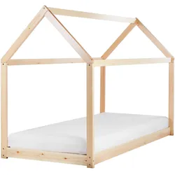 KINDER-HAUSBETT Heller Holzfarbton 90-200 cm Tosse
