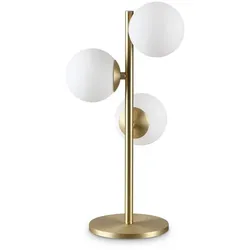 Ideal Lux Tischleuchte PERLAGE, 3-flammig, 3x G9 (inkl.), IP20, messing/weiß IDEA-292472
