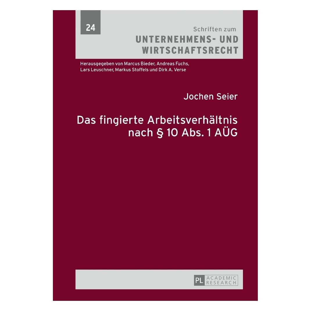 Peter Lang Seier:Das fingierte Arbeitsverhältnis n (67838905)