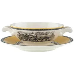 Villeroy & Boch, Tasse, Audun Ferme Suppentasse mit Untertasse (400 ml, 2x)