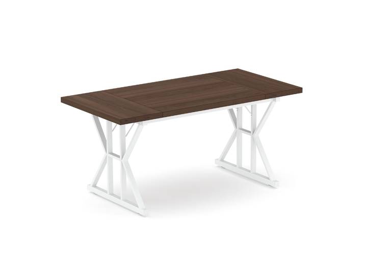 Schreibtisch FRIEDRICH 160 x 80 x 75 cm braun/weiss