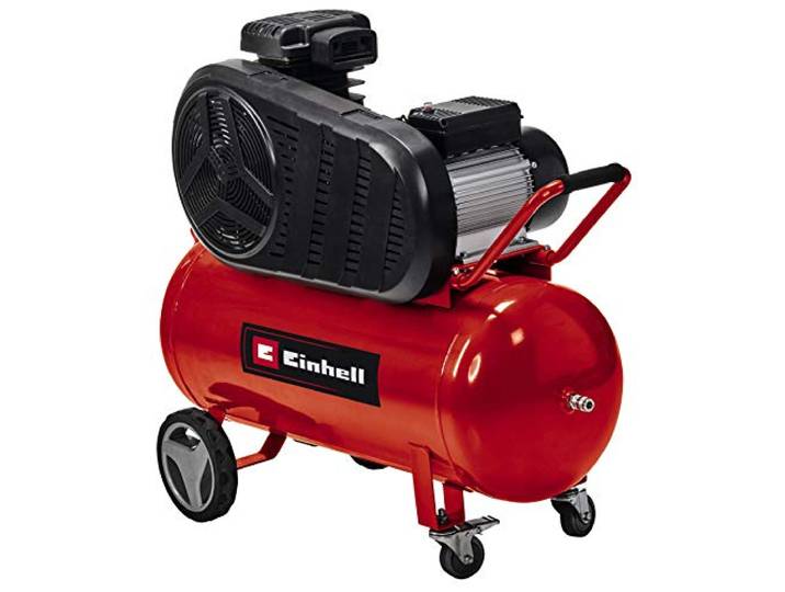 Einhell Compresseur à air TE-AC 430/90/10 3000 W 10 bar cuve 90 L aspiration 430 l/min régime moteur 2850 tr/min détendeur sans huile