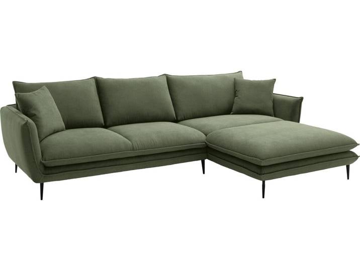 Hom´in Ecksofa LUNA, grün, Webstoff