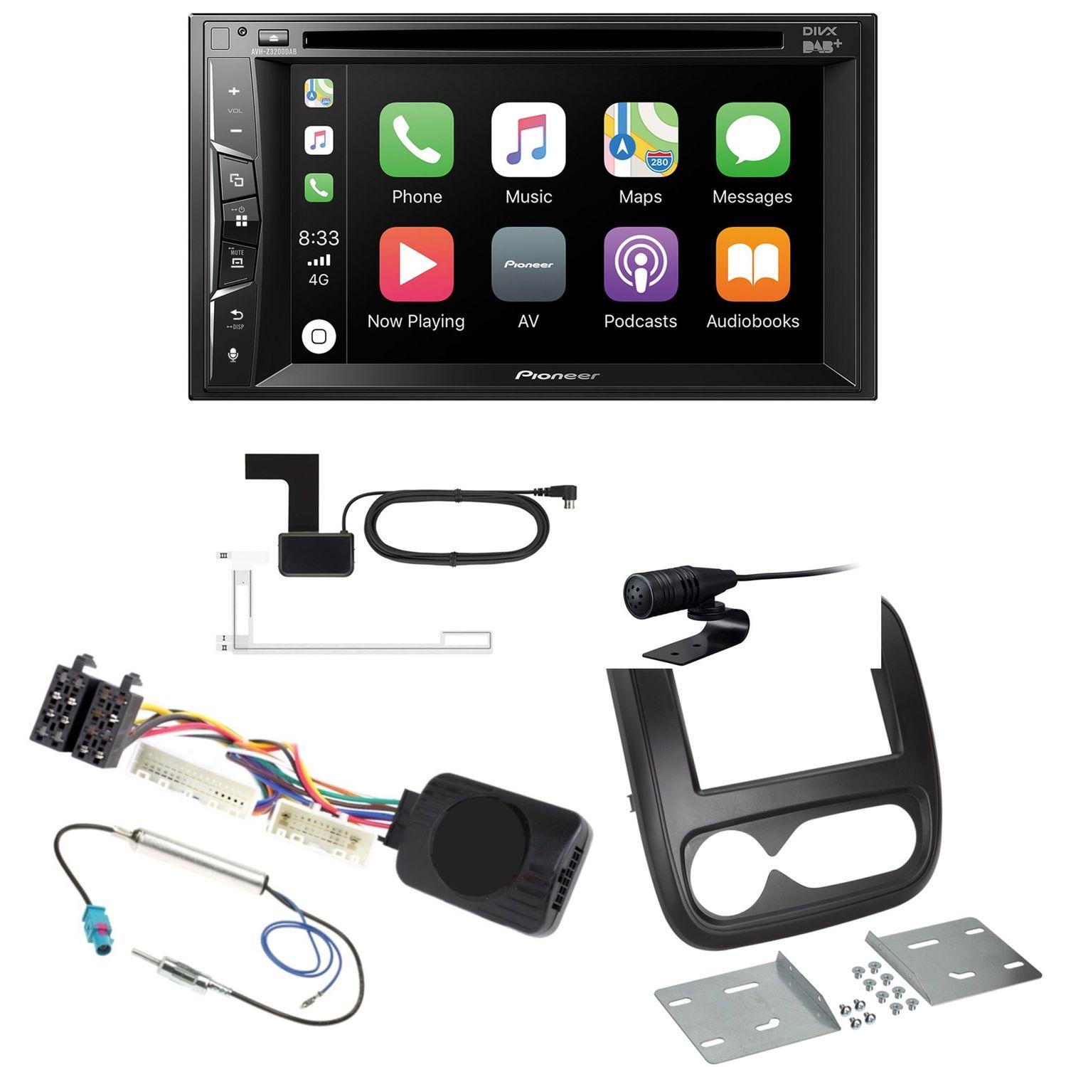 Pioneer AVH-Z3200DAB USB MP3 Bluetooth CarPlay DAB+ Einbauset für Nissan NV300