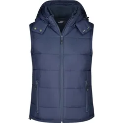 James & Nicholson Damen Kapuzen Steppweste Bodywarmer JN1005 navy S
