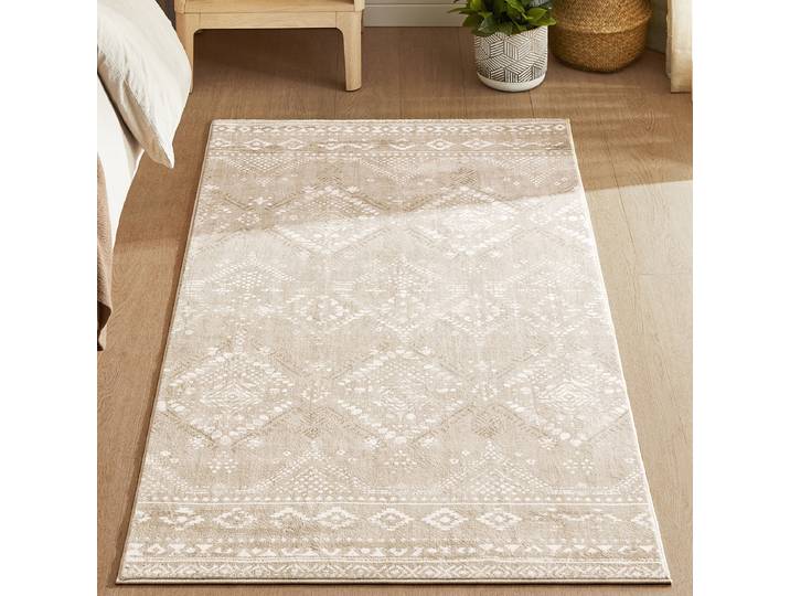 Teppich Kloss Beige 150 x 0 x 80cm Mischgewebe