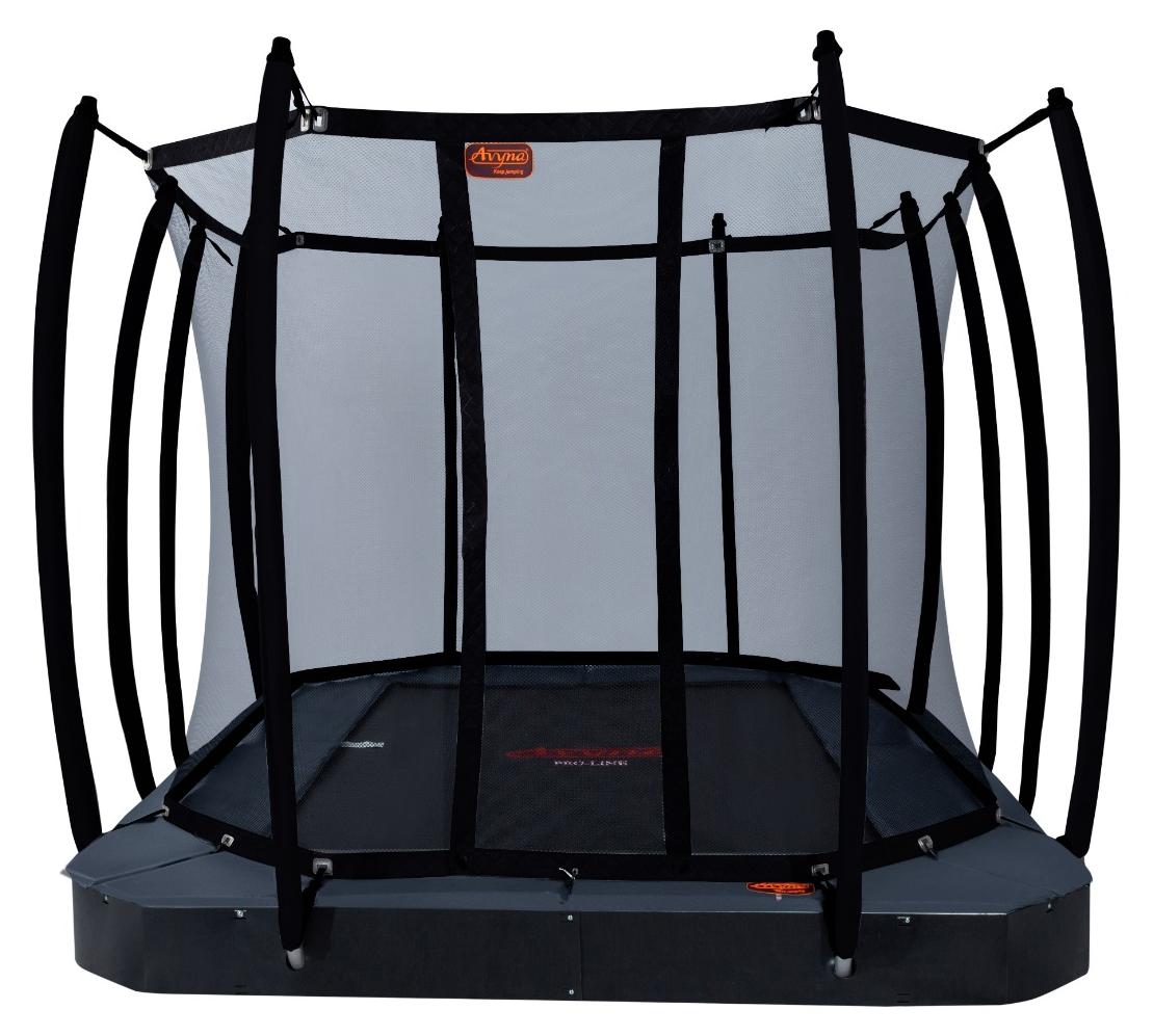 Avyna Trampolin FlatLevel 520x305 (352) mit Netz | Grau