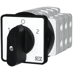 SEZ Nockenschalter 3P 40A 1-0-2 mit Griff S40 JD 2203 C6