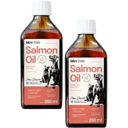 Lab-v Lachsöl – 100 % Lachsöl für Hunde und Katzen 2x250 ml