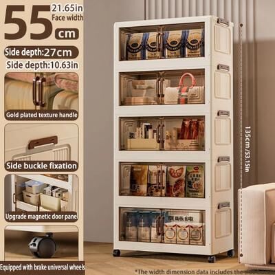 Inspire Essentials Foldable Storage Cabinet Wardrobe Organizer Large Capacity Dustproof Closet 11