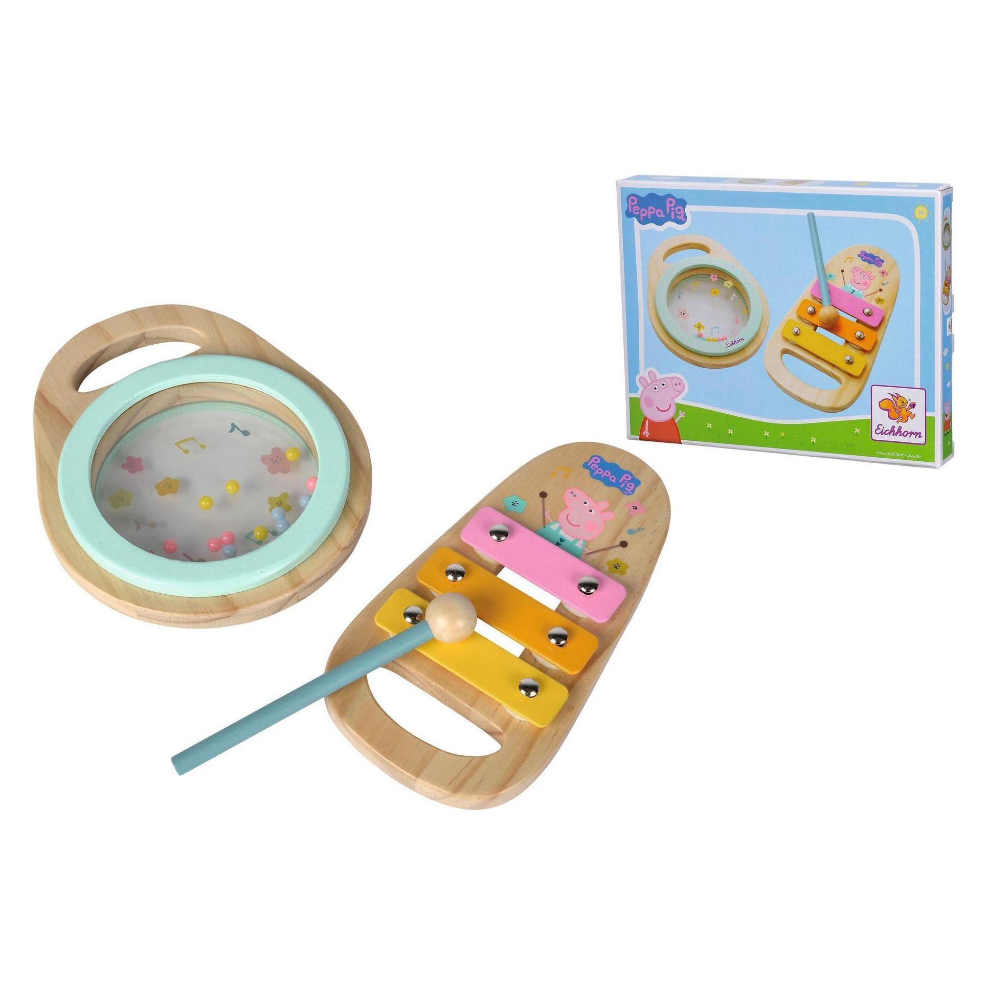 Eichhorn Peppa Pig Holz-Musikset, 2-tlg. (Bulgarisch, Deutsch, Kroatisch, Niederländisch, Rumänisch, Schweizerdeutsch, Slowakisch, Slowenisch, Tschechisch) (109265761)