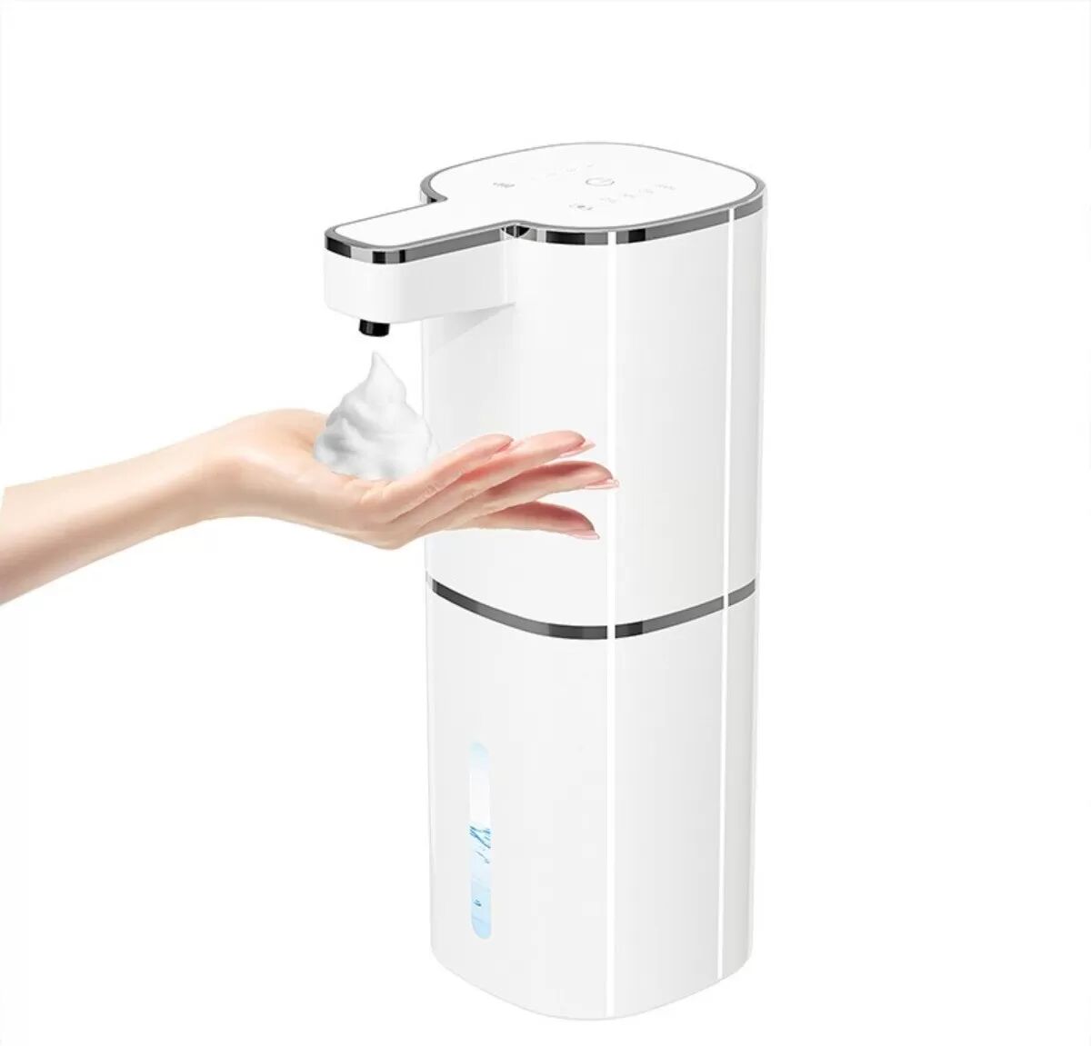 INF Berührungsloser Schaumseifenspender — 400ml USB wiederaufladbar automatischer Schaumspender mit 0.3s Infrarotsensor,