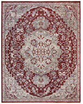 Gertmenian Astris Laval Traditional Red/Beige Medallion Wide Border Polypropylene Area Rug