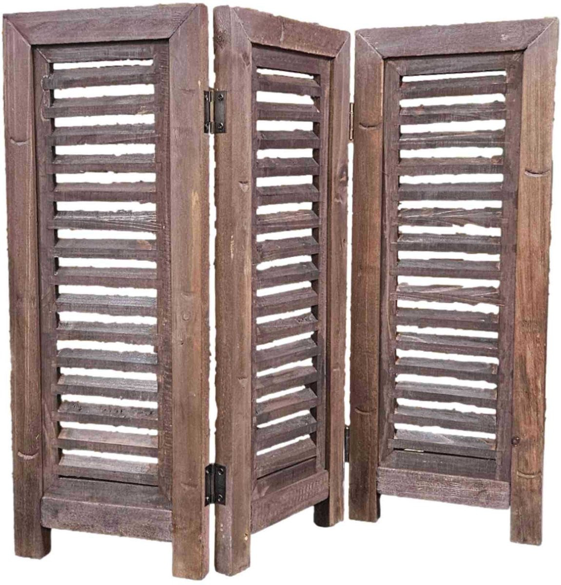 Inspiring Minds Houten Raamscherm Shutter Bruin - 52 cm