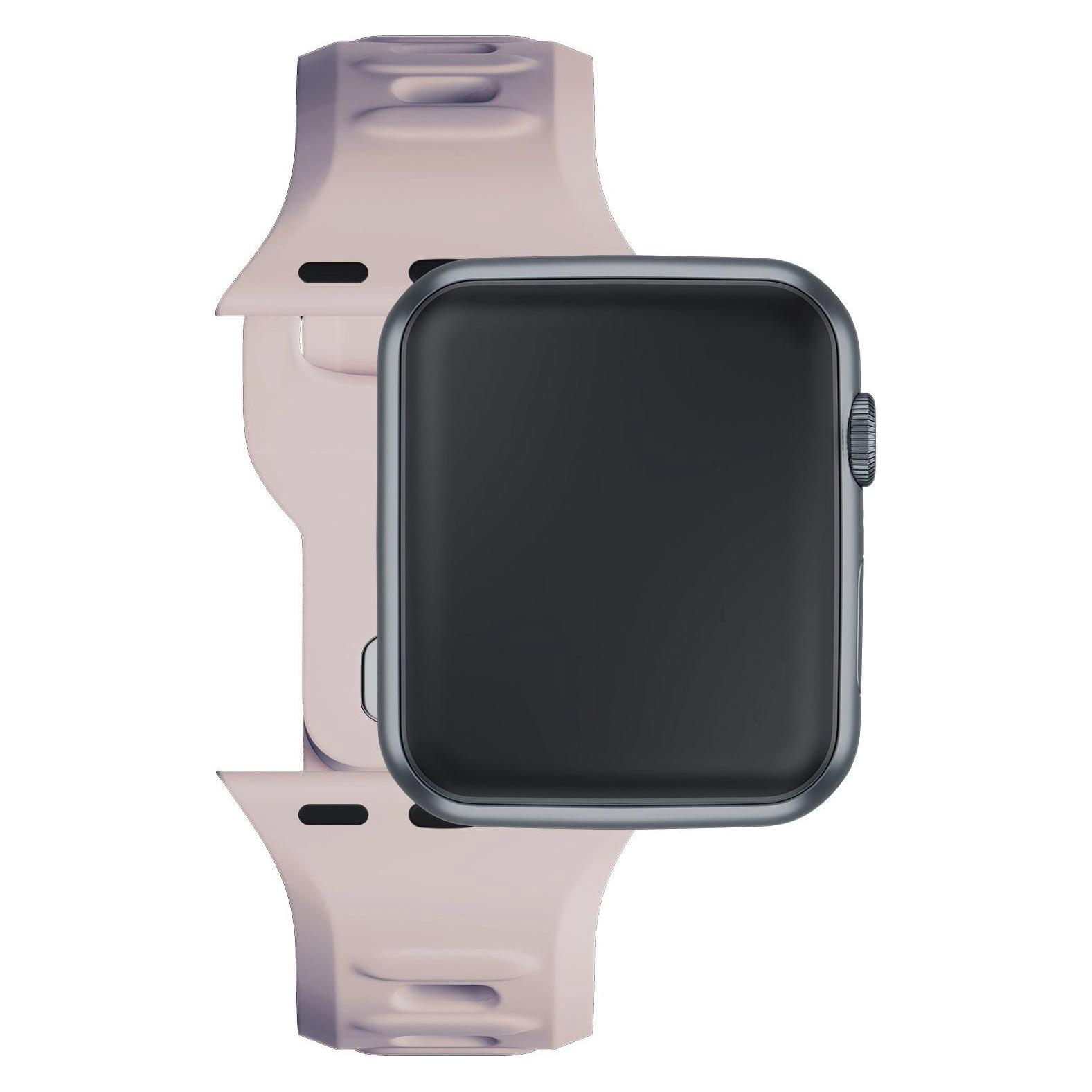 3MK Silicone Watch Strap różowobeżowy/ latte dla Apple Watch 38/40/41mm (Silicone, Stainless Steel) (5903108565622)
