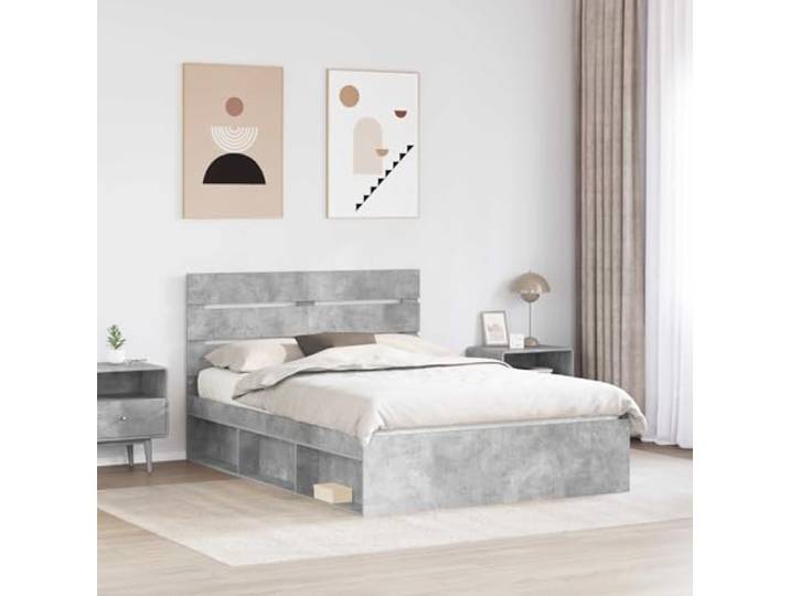 SKTQYQO Bett Kiefer massiv 140 x 190 cm Modernes Design, klare Linien, robuste Struktur, einfache Montage