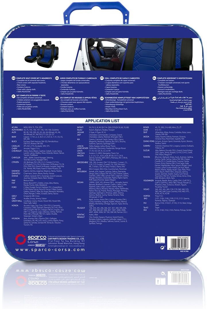 SPARCO SPC1016AZ Sitzschonbezug