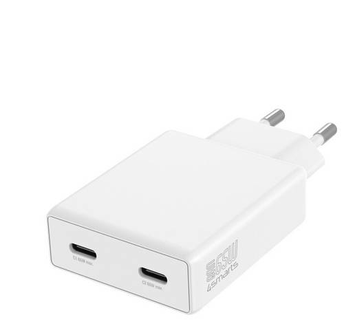 4Smarts USB Ladegerät 65W 2x USB-C USB PD Weiß Innenbereich GaN, USB Power Delivery (USB-PD)