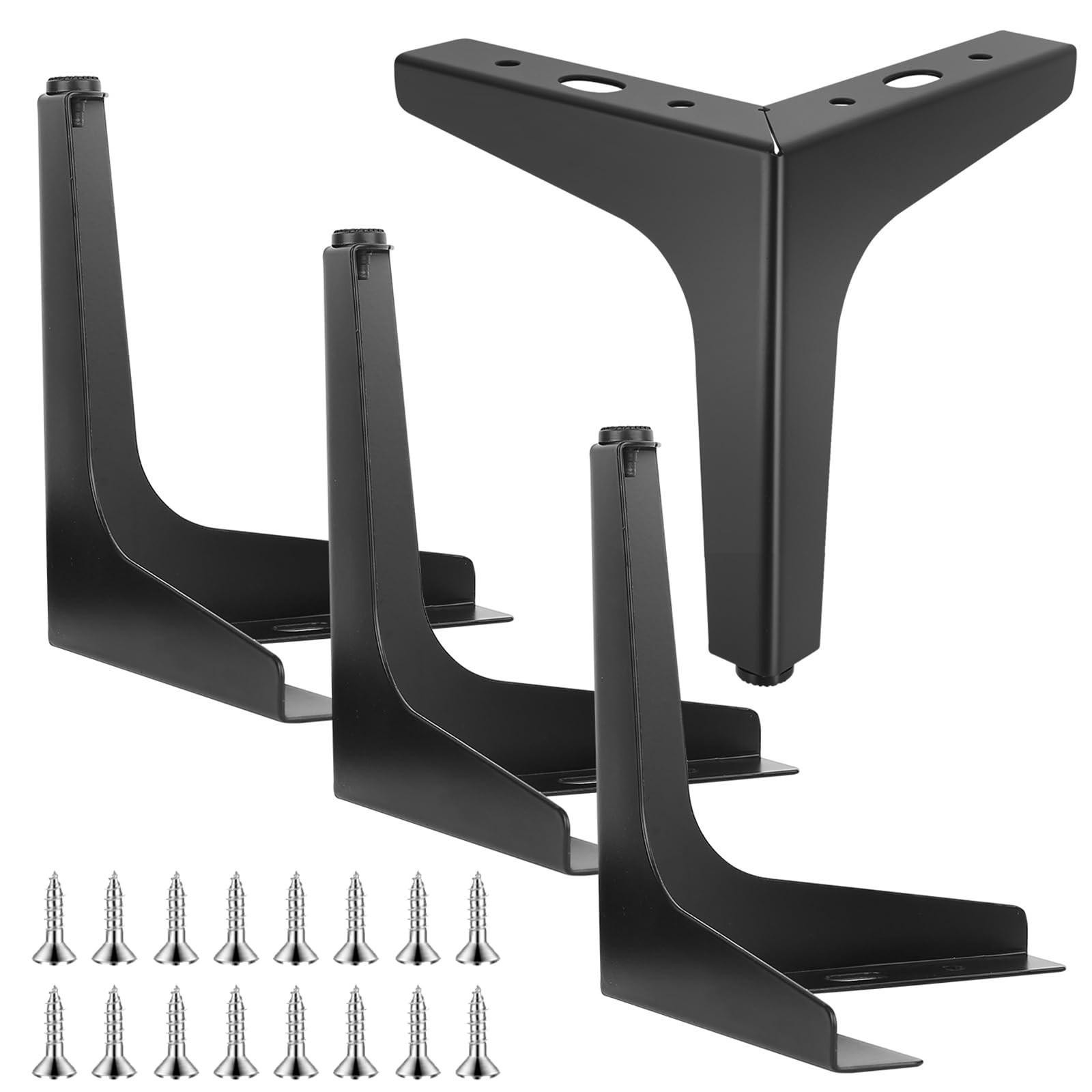 Set van 4 zwarte meubelpoten van 17 cm