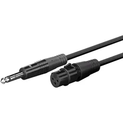 Goobay XLR-Kabel auf 6,35-mm-Klinke, 10 m (10 m, XLR Kabel), Audiokabel