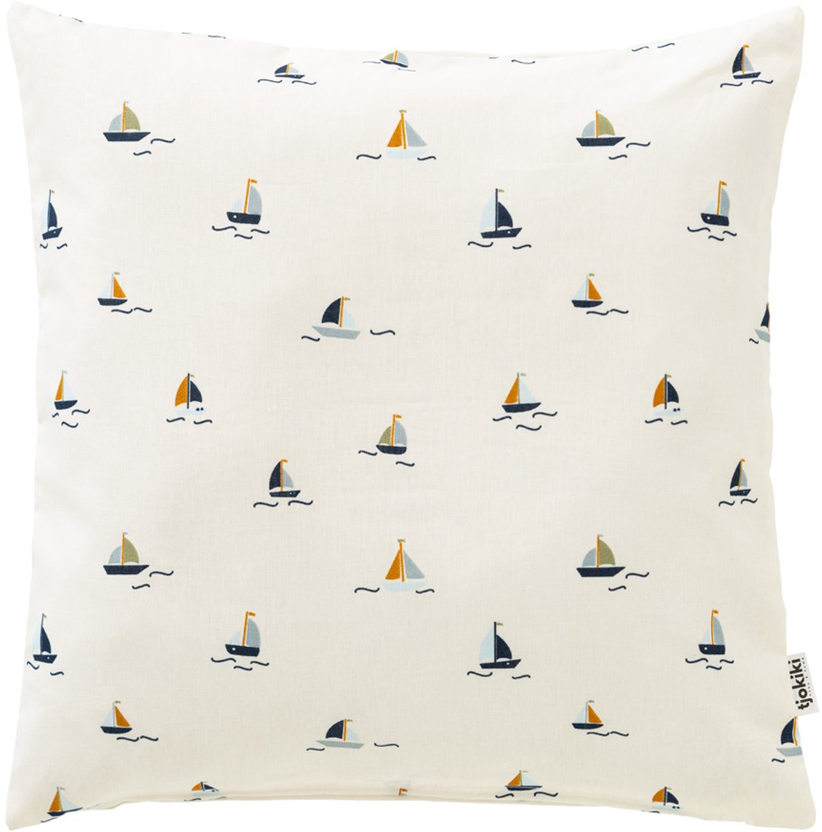 Cottonbaby sierkussenhoes Boats at sea met rits, 40 x 40 cm