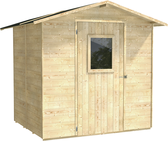 Alce Vaniglia 200x207  - Casetta da giardino in legno - Con finestra frontale - 200x207x214 cm