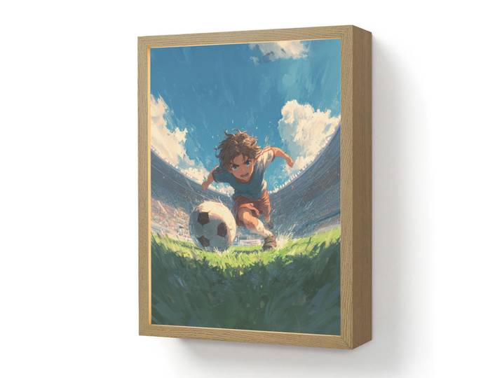 OnlyWow Wandleuchte MIT Akku Stadion - Fußballer - Ball 30x40 cm, Blau, Rechteckig, LED integrated, 30x40x8 cm, Lampen & Leuchten, Innenbeleuchtung, Wandleuchten