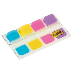 Post-it Index-Haftstreifen Rechteckig 1,58 x 3,81 cm Farbig sortiert 4 Stück à 10 Streifen