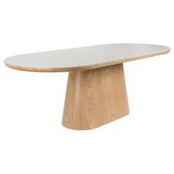 DAHEIM Esstisch Alimra 200 x 90 cm Sinterstein Braun Eiche