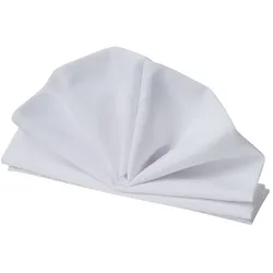 METRO PROFESSIONAL Serviette, 50 x 50 cm, Polyester, weiß, 3 Stück
