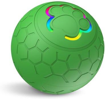 Everyday Crate GlowRoll Interactive Dog Toy Ball USB Rechargeable Light Up Pet Ball For Small, Medium & Large Dogs green