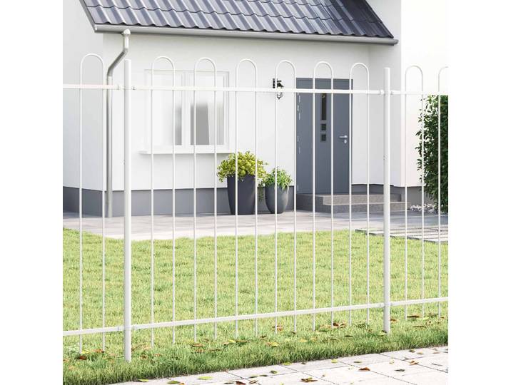vidaXL Gartenzaun BOXTEL 2 stk. 3,4 x 1 m Pulverbeschichteter Stahl