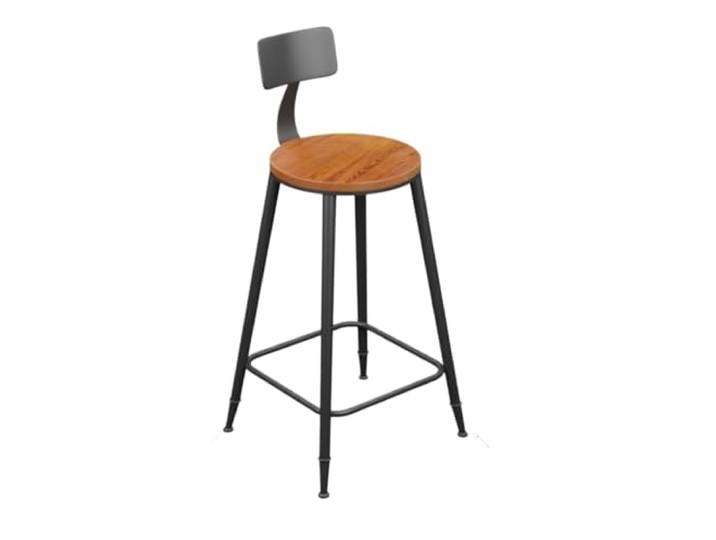 VNCdfhETs Barstuhl Barhocker Aus Schmiedeeisen, Hoher Hocker Massivholz for Das Homeoffice Barhocker