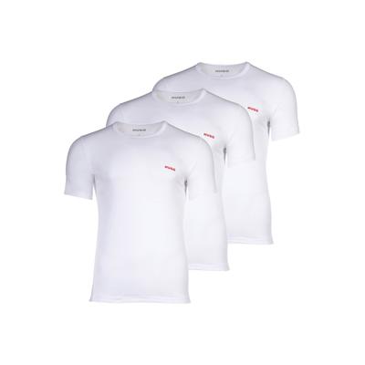 T-Shirt HUGO "T-Shirt T-SHIRT RN TRIPLET P 10217251 02 3er Pack", Herren, Gr. M, weiß, Obermaterial: 100% Baumwolle CO., Shirts T-Shirt
