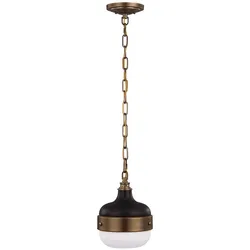 Elstead Lighting, Pendelleuchte, Cadence Hängeleuchte E27 Dunkles antikes Messing, mattschwarz (E27)