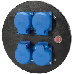 SCHILL Frontpanel bestückt mit 4 Schukosteckdosen für GT310, HT und SK-Modelle